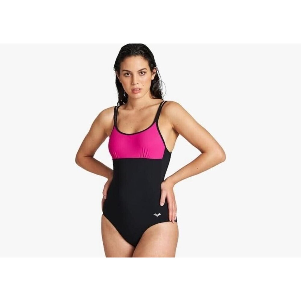 Arena Womens Bodylift Women's Betta Swimsuit One Piece Black Pink Size 38